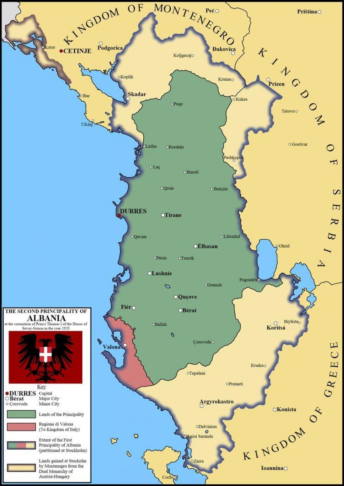 durres haritası Arnavutluk
