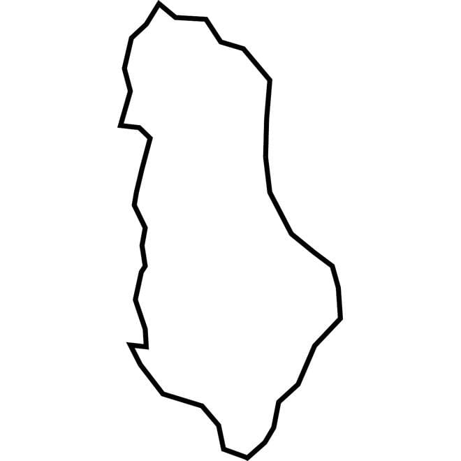 Arnavutluk haritası vektör harita
