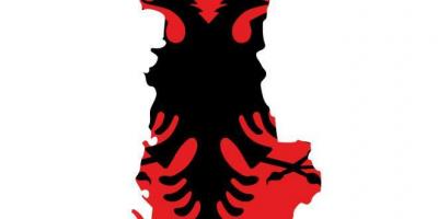 Arnavutluk haritası bayrak