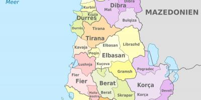 Arnavutluk haritası siyasi