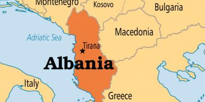 Tiran, Arnavutluk harita 